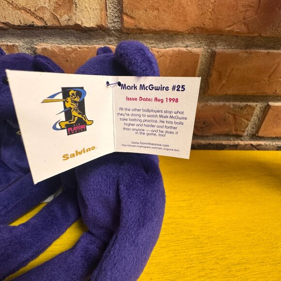 Lot of 2 Mark McGwire & Sammy Sosa Salvino Bamm Beanos Vintage MLB Beanie Babies - Picture 7 of 8